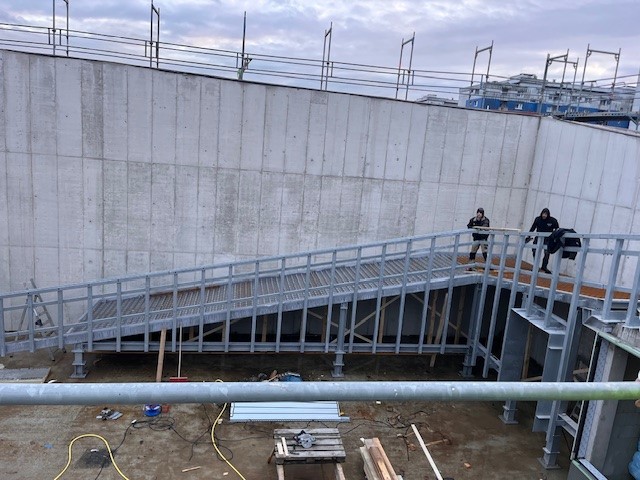 Blick auf die Dachterasse